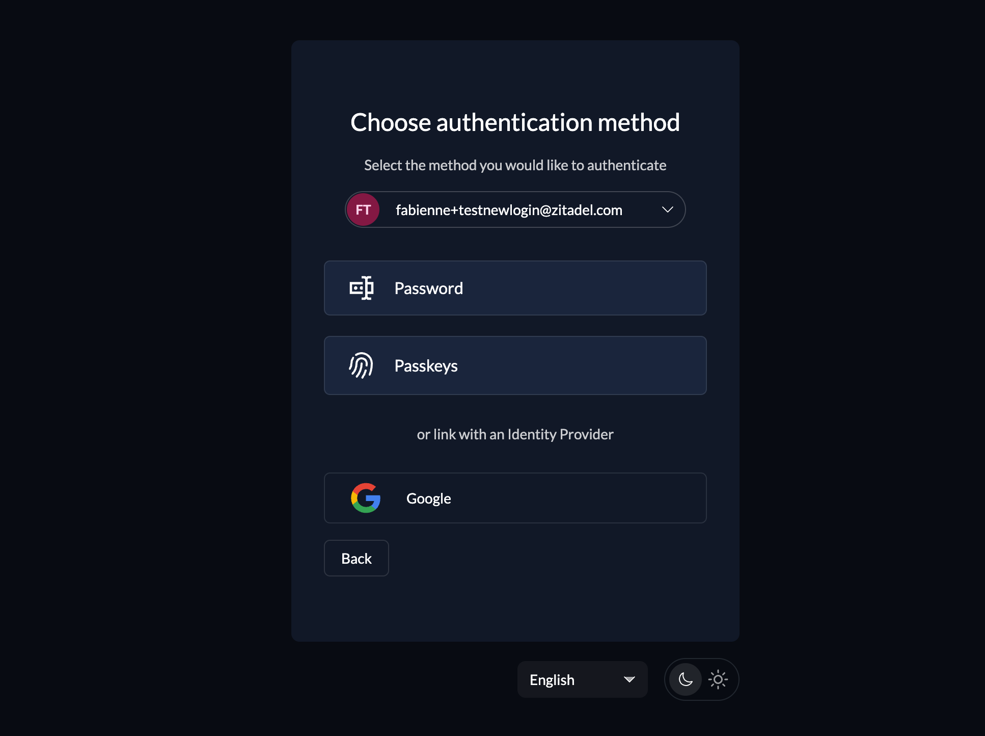 Invite Human - Setup authentication method
